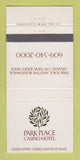 Matchbook Cover - Park Place Casino Hotel Atlantic City NJ #2 30 Strike