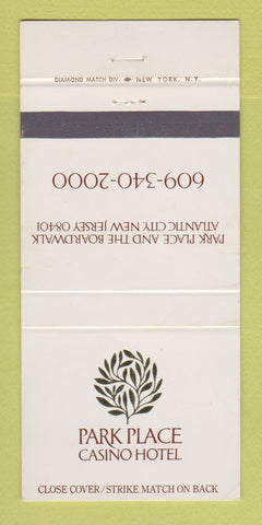 Matchbook Cover - Park Place Casino Hotel Atlantic City NJ #2 30 Strike