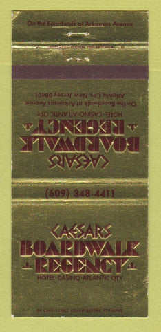Matchbook Cover - Caesars Boardwalk Regency Casino Atlantic City NJ 30 Strike