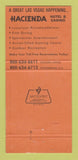 Matchbook Cover - Hacienda Hotel Casino Las Vegas NV 30 Strike