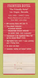 Matchbook Cover - Frontier Hotel Las Vegas NV casino 30 Strike