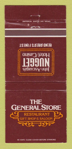 Matchbook Cover - Nugget Hotel Casino Reno NV General Store WEAR 30 Strike