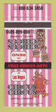 Matchbook Cover - Circus Circus Casino Las Vegas NV Reno 30 Strike