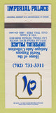 Matchbook Cover - Imperial Palace Casino Las Vegas NV 30 Strike