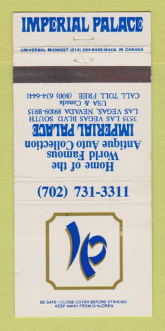 Matchbook Cover - Imperial Palace Casino Las Vegas NV 30 Strike