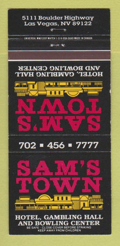 Matchbook Cover - Sam's Town Casino Hotel Las Vegas NV 30 Strike