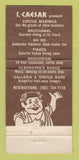 Matchbook Cover - Caesars Palace Casino Las Vegas NV 30 Strike
