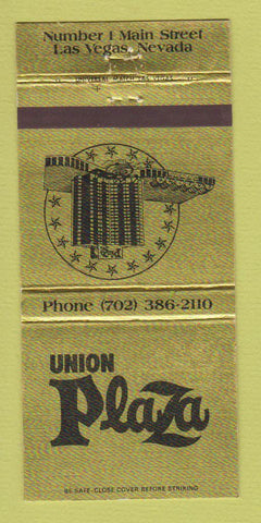 Matchbook Cover - Union Plaza Casino Hotel Las Vegas NV 30 Strike