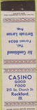 Matchbook Cover - Casino Restaurant Rockford IL Midget