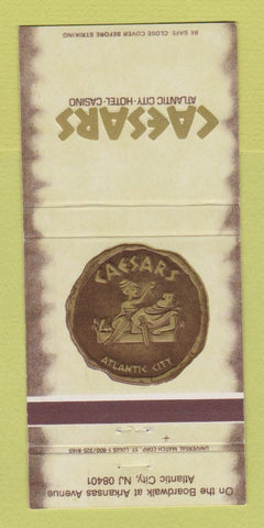 Matchbook Cover - Caesars Palace Casino Atlantic City NJ 30 Strike