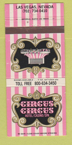 Matchbook Cover - Circus Circus Casino Las Vegas NV 30 Strike