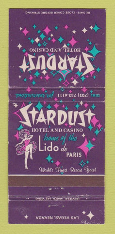 Matchbook Cover - Stardust Hotel Casino Las Vegas NV girlie 30 Strike