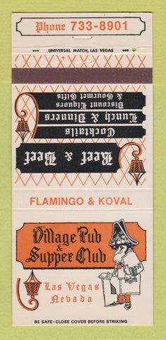 Matchbook Cover - Village Pub Super Club Las Vegas NV 30 Strike