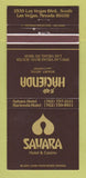 Matchbook Cover - Hacienda Hotel Casino Las Vegas NV Sahara 30 Strike