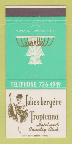 Matchbook Cover - Tropicana Hotel Casino Las Vegas NV girlie 30 Strike