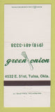 Matchbook Cover - Green Onion Tulsa OK 30 Strike