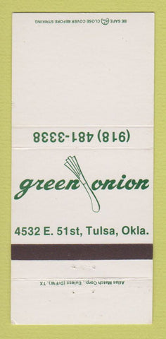Matchbook Cover - Green Onion Tulsa OK 30 Strike