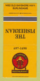 Matchbook Cover - Fisherman Restaurant Burlingame CA 30 Strike