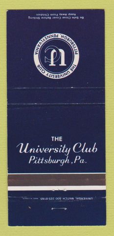 Matchbook Cover - University Club of Pittsburgh PA 30 Strike