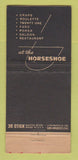 Matchbook Cover - Benny Binion's Horseshoe Casino Las Vegas NV 30 Stick