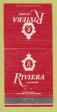 Matchbook Cover - Riviera Hotel Casino Las Vegas NV  30 Strike