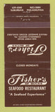 Matchbook Cover - Fisher's Seafood Philadelphia PA Cornwells Heights 30 Strike