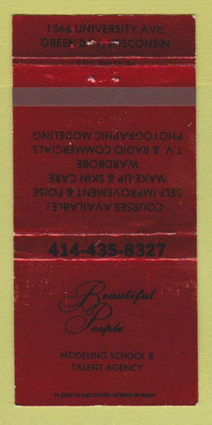 Matchbook Cover - Beautiful Peoples Modeling Society Green Bay WI RED 30 Strike