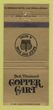 Matchbook Cover - Jack Denison's Copper Cart Las Vegas NV 30 Strike