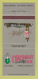 Matchbook Cover - Coachman's Inn Restaurant Las Vegas NV 30 Strike