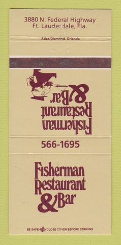Matchbook Cover - Fisherman Restaurant Bar Fort Lauderdale FL 30 Strike