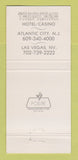 Matchbook Cover - Tropicana Hotel Casino Las Vegas NV Atlantic City NJ 30 Strike