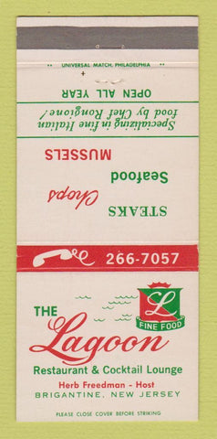 Matchbook Cover - Lagoon Restaurant Brigantine NJ 30 Strike