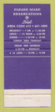 Matchbook Cover - University Club of Pittsburgh PA 30 Strike