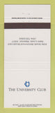 Matchbook Cover - University Club St Louis MO 30 Strike