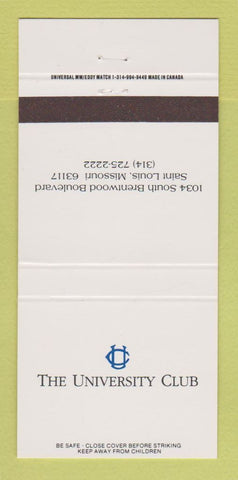 Matchbook Cover - University Club St Louis MO 30 Strike