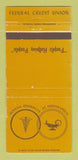 Matchbook Cover - Indiana University Indianapolis IN Credit Union WEAR 30 Strike