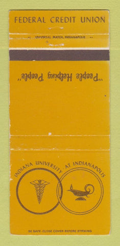 Matchbook Cover - Indiana University Indianapolis IN Credit Union WEAR 30 Strike