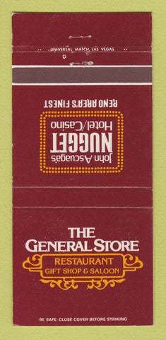 Matchbook Cover - Nugget Casino Reno NV General Store Restaurant 30 Strike