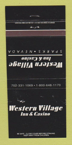 Matchbook Cover - Western Village Inn Casino Sparks NV 30 Strike