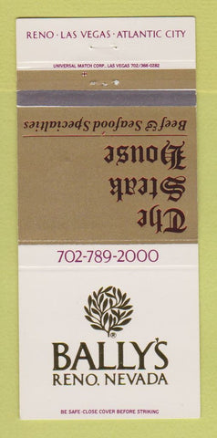 Matchbook Cover - Bally's Casino Reno NV Steak House 30 Strike