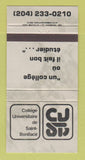 Matchbook Cover - St Boniface University College GRAY 30 Strike