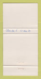 Matchbook Cover - St Boniface University College YELLOW 30 Strike