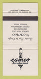 Matchbook Cover - Cameo Decorative Paint Canada WEAR 30 Strike