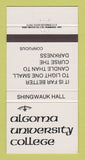 Matchbook Cover - Algoma University College Sault Ste Marie ON 30 Strike