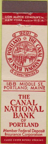 Matchbook Cover - Canal National Bank Portland ME Midget