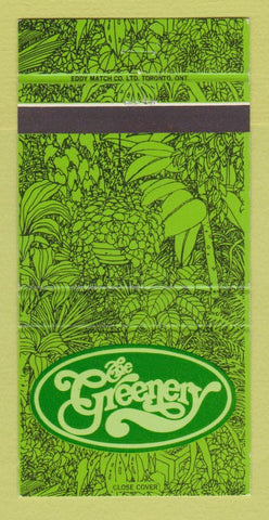 Matchbook Cover - The Greenery Talisman Motor Inn Ottawa ON 30 Strike