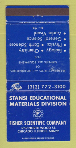 Matchbook Cover - Fisher Scientific Chicago IL Textbooks supplies WORN 30 Strike