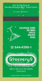 Matchbook Cover - Greenery Restaurant Chicago IL 30 Strike