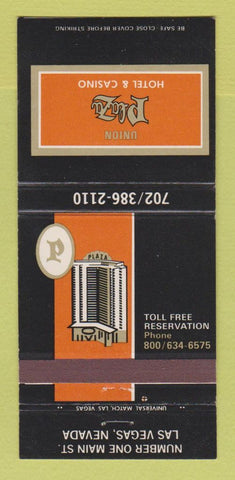 Matchbook Cover - Union Plaza Casino Hotel Las Vegas NV 30 Strike