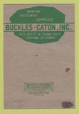 Matchbook Cover Buckles Caton Electrical Contractors Cheyenne WY WEAR 40 Strike